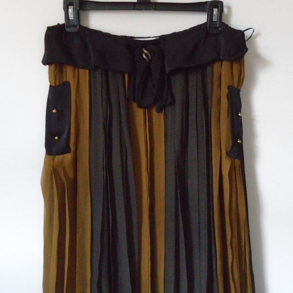 Chloe Dresses & Skirts - CHLOE silk crepe layer skirt maxi Brown / Smoke 91L luxury France 38 30" W